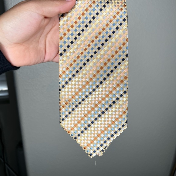 Valerio Garati Mens Multicolor 100% silk Buisness Casual Neck Tie Sz One Size - Picture 2 of 6